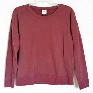 Cabi Training Sweatshirt Women's Small Burgundy Soft Pullover Long Sleeve